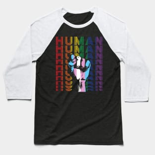 Pride LGBT Strong Hand Transgender Gay Rainbow Gift Baseball T-Shirt